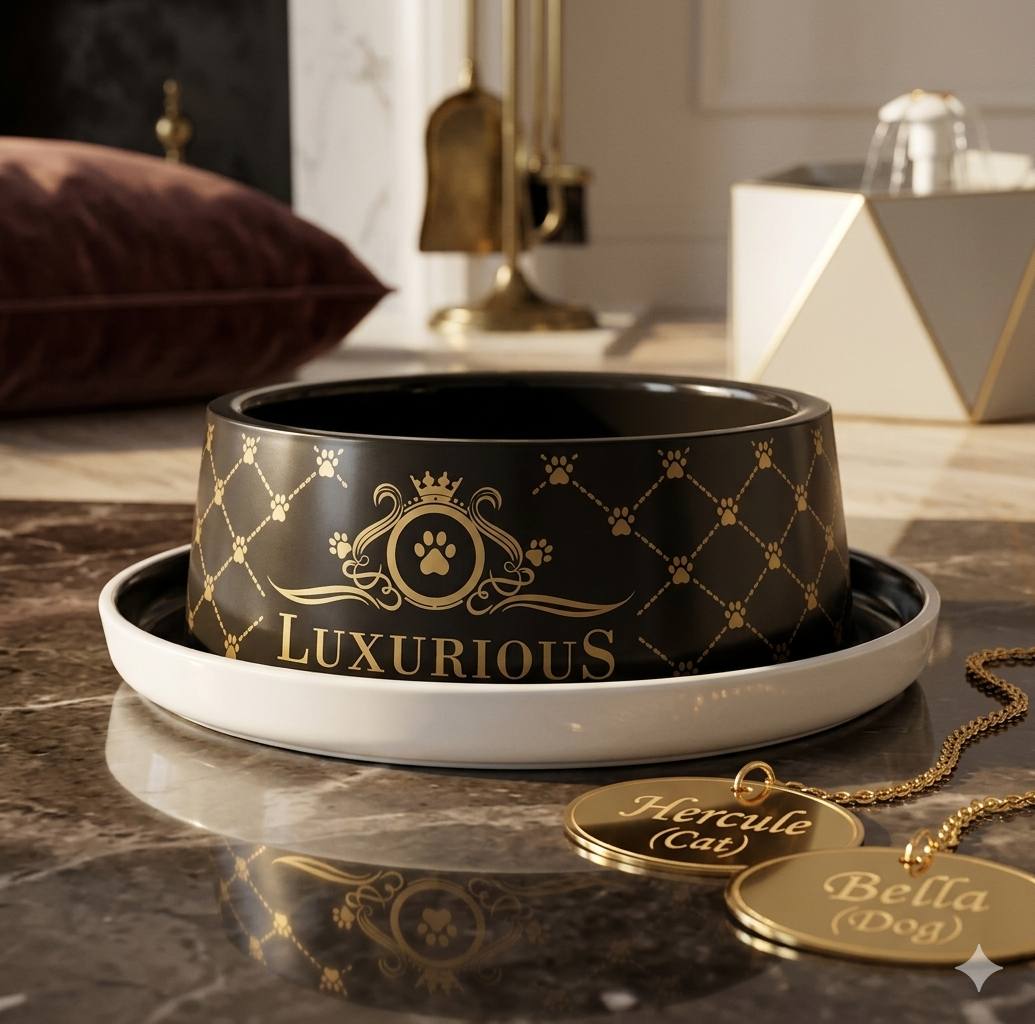 Luxurious Simple Cat or Dog Bowl