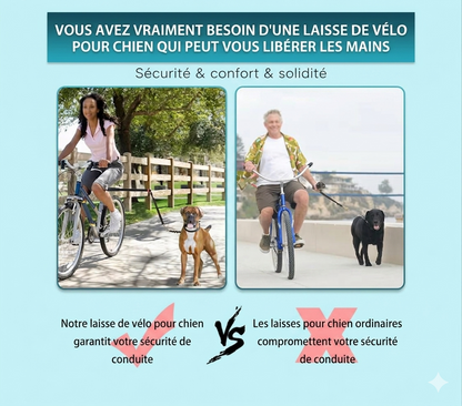 Leash for dogs when riding a bicycle