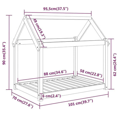 Solid Pine Wood Dog Crate
