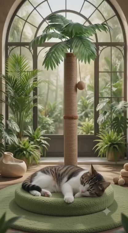 Palm Tree Cat Scratcher with Interactive Ball